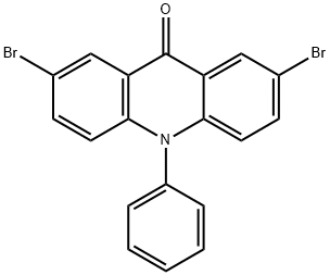 2,7-Dibromo-10-phenyl-10H-acridin-9-one Struktur