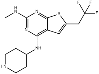 2134170-30-0 N2-甲基-N4-(4-哌啶基)-6-(2,2,2-三氟乙基)噻吩并[2,3-D]嘧啶-2,4-二胺