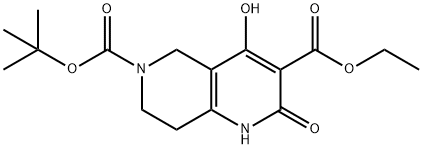 6-(叔丁基)-3-乙基4-羟基-2-氧代-1,5,7,8-四氢-1,6-二氮杂萘-3,6(2H)-二羧酸酯,2135936-05-7,结构式