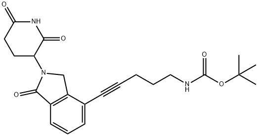 氨基甲酸叔丁酯(5-(2-(2,6-二氧代哌啶-3-基)-1-氧代异吲哚-4-基)戊-4-基-1-基)氨基甲酸酯,2136248-15-0,结构式
