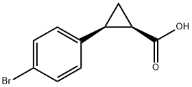 (1R,2S)-2-(4- bromophenyl)-Cyclopropanecarboxylic acid, 结构式