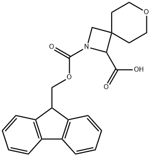 7-Oxa-2-azaspiro[3.5]nonane-1,2-dicarboxylic acid, 2-(9H-fluoren-9-ylmethyl) ester Struktur