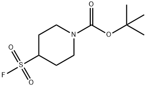 1-Piperidinecarboxylic acid, 4-(fluorosulfonyl)-, 1,1-dimethylethyl ester Struktur