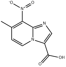 7-methyl-8-nitroimidazo[1,2-a]pyridine-3-carboxylic acid 结构式