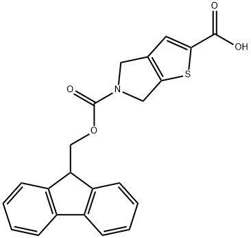 5H-Thieno[2,3-c]pyrrole-2,5-dicarboxylic acid, 4,6-dihydro-, 5-(9H-fluoren-9-ylmethyl) ester Struktur