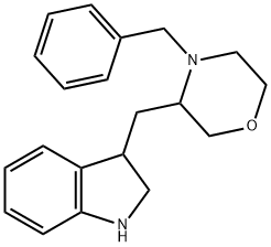 3-[(4-benzylmorpholin-3-yl)methyl]-2,3-dihydro-1h-indole 结构式