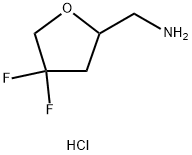 (4,4-difluorooxolan-2-yl)methanamine hydrochloride Struktur