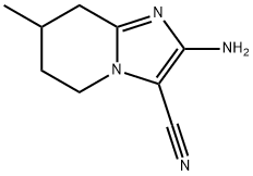 2-Amino-7-methyl-5,6,7,8-tetrahydroimidazo[1,2-a]pyridine-3-carbonitrile 化学構造式