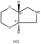 5H-1,4-Dioxino[2,3-c]pyrrole, hexahydro-, hydrochloride (1:1), (4aR,7aR)-rel- Struktur