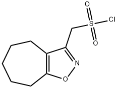 4H,5H,6H,7H,8H-cyclohepta[d][1,2]oxazol-3-ylmethanesulfonyl chloride 结构式