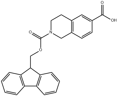 2-(((9H-Fluoren-9-yl)methoxy)carbonyl)-1,2,3,4-tetrahydroisoquinoline-6-carboxylic acid Structure