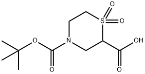 4-(叔丁氧基羰基)硫代吗啉-2-羧酸1,1-二氧化物,2138287-73-5,结构式