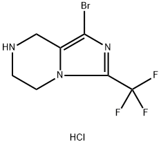 1-溴-3-(三氟甲基)-5,6,7,8-四氢咪唑并[1,5-A]吡嗪盐酸盐,2138351-97-8,结构式