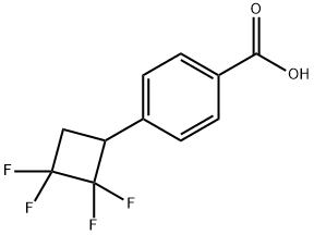 4-(2,2,3,3-tetrafluorocyclobutyl)benzoic acid 化学構造式