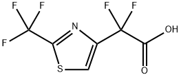2,2-difluoro-2-[2-(trifluoromethyl)-1,3-thiazol-4-yl]a cetic acid Struktur