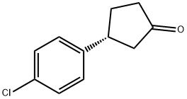 Cyclopentanone, 3-(4-chlorophenyl)-, (3R)- Structure