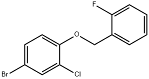 4-Bromo-2-chloro-1-[(2-fluorophenyl)methoxy]benzene Struktur