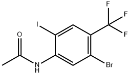 N-Acetyl 5-bromo-2-iodo-4-(trifluoromethyl)aniline,2140326-66-3,结构式