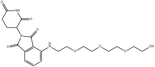 1H-Isoindole-1,3(2H)-dione, 2-(2,6-dioxo-3-piperidinyl)-4-[[2-[2-[2-(2-hydroxyethoxy)ethoxy]ethoxy]ethyl]amino]-, 2140807-23-2, 结构式