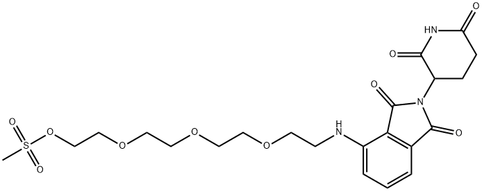 1H-Isoindole-1,3(2H)-dione, 4-[(13,13-dioxido-3,6,9,12-tetraoxa-13-thiatetradec-1-yl)amino]-2-(2,6-dioxo-3-piperidinyl)- Structure