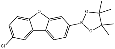 Dibenzofuran, 2-chloro-7-(4,4,5,5-tetramethyl-1,3,2-dioxaborolan-2-yl)- Struktur