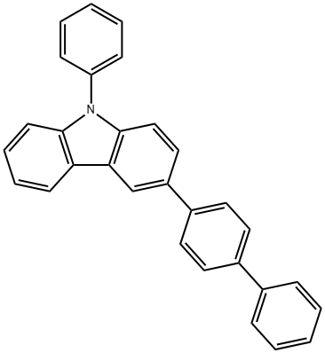 3-[1,1'-biphenyl]-4-yl-9-phenyl-9H-Carbazole Struktur