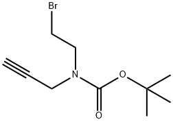 tert-Butyl (2-bromoethyl)(prop-2-yn-1-yl)carbamate 化学構造式