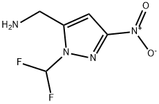 1-[1-(difluoromethyl)-3-nitro-1H-pyrazol-5-yl]methanamine Struktur