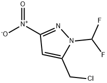 5-(chloromethyl)-1-(difluoromethyl)-3-nitro-1H-pyrazole,2142660-26-0,结构式