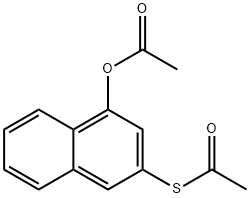 Ethanethioic acid, S-[4-(acetyloxy)-2-naphthalenyl] ester Structure