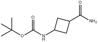 tert-butyl N-(3-carbamoylcyclobutyl)carbamate Structure