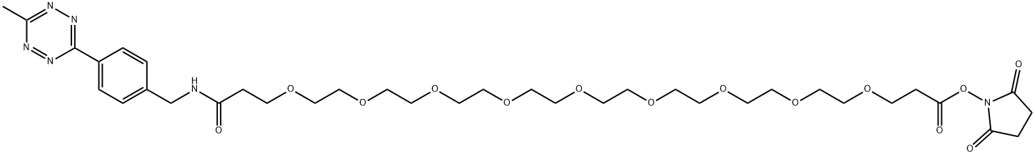 Me-Tet-PEG9-NHS 结构式