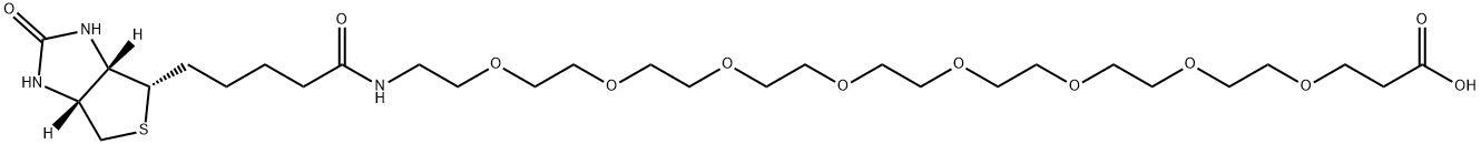 Biotin-PEG8-acid 化学構造式