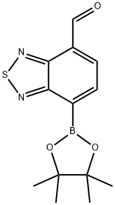 7-硼酸片呐醇酯-4-醛基苯并[C][1,2,5]噻二唑 结构式