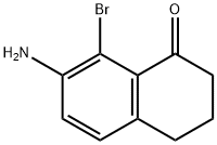 1(2H)-Naphthalenone, 7-amino-8-bromo-3,4-dihydro- Structure