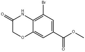 5-溴-3-氧代-3,4-二氢-2H-苯并[B][1,4]噁嗪-7-羧酸甲酯,214848-39-2,结构式
