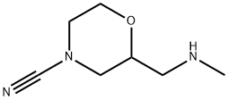 4-Morpholinecarbonitrile,2-[(methylamino)methyl]-,2151616-24-7,结构式