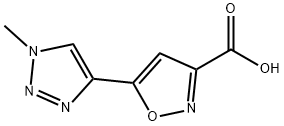 5-(1-甲基-1H-1,2,3-三唑-4-基)异噁唑-3-羧酸, 2153566-76-6, 结构式