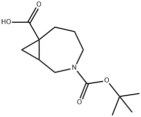 3-[(tert-butoxy)carbonyl]-3-azabicyclo[5.1.0]octane-7-carboxylic acid Structure