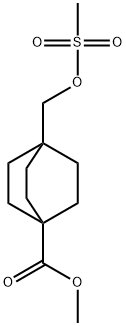 Bicyclo[2.2.2]octane-1-carboxylic acid, 4-[[(methylsulfonyl)oxy]methyl]-, methyl ester 化学構造式