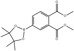 4-(4,4,5,5-四甲基-1,3,2-二氧杂硼烷-2-基)邻苯二甲酸二甲酯 结构式