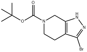 6H-Pyrazolo[3,4-c]pyridine-6-carboxylic acid, 3-bromo-1,4,5,7-tetrahydro-, 1,1-dimethylethyl ester Struktur