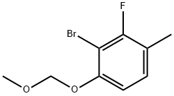 2-Bromo-3-fluoro-1-(methoxymethoxy)-4-methylbenzene Struktur