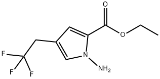 1-氨基-4-(2,2,2-三氟乙基)-1H-吡咯-2-羧酸乙酯,2163771-80-8,结构式