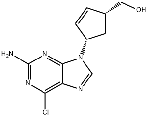 (1R,4S)-4-(2-Amino-6-chloro-9H-purin-9-yl)-2-cyclopentene-1-methanol,216481-88-8,结构式