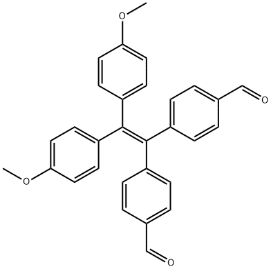 Benzaldehyde, 4,4'-[2,2-bis(4-methoxyphenyl)ethenylidene]bis- Struktur