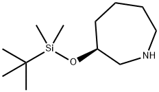 1H-Azepine, 3-[[(1,1-dimethylethyl)dimethylsilyl]oxy]hexahydro-, (3S)- Structure