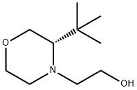4-Morpholineethanol, 3-(1,1-dimethylethyl)-,(3S)- Structure
