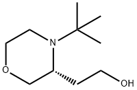 3-Morpholineethanol, 4-(1,1-dimethylethyl)-,(3R)- Structure