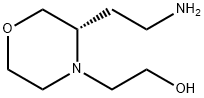 4-Morpholineethanol, 3-(2-aminoethyl)-, (3S)-,2165577-26-2,结构式